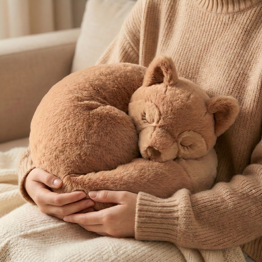 Curled Sleeping Fox Plush Doll