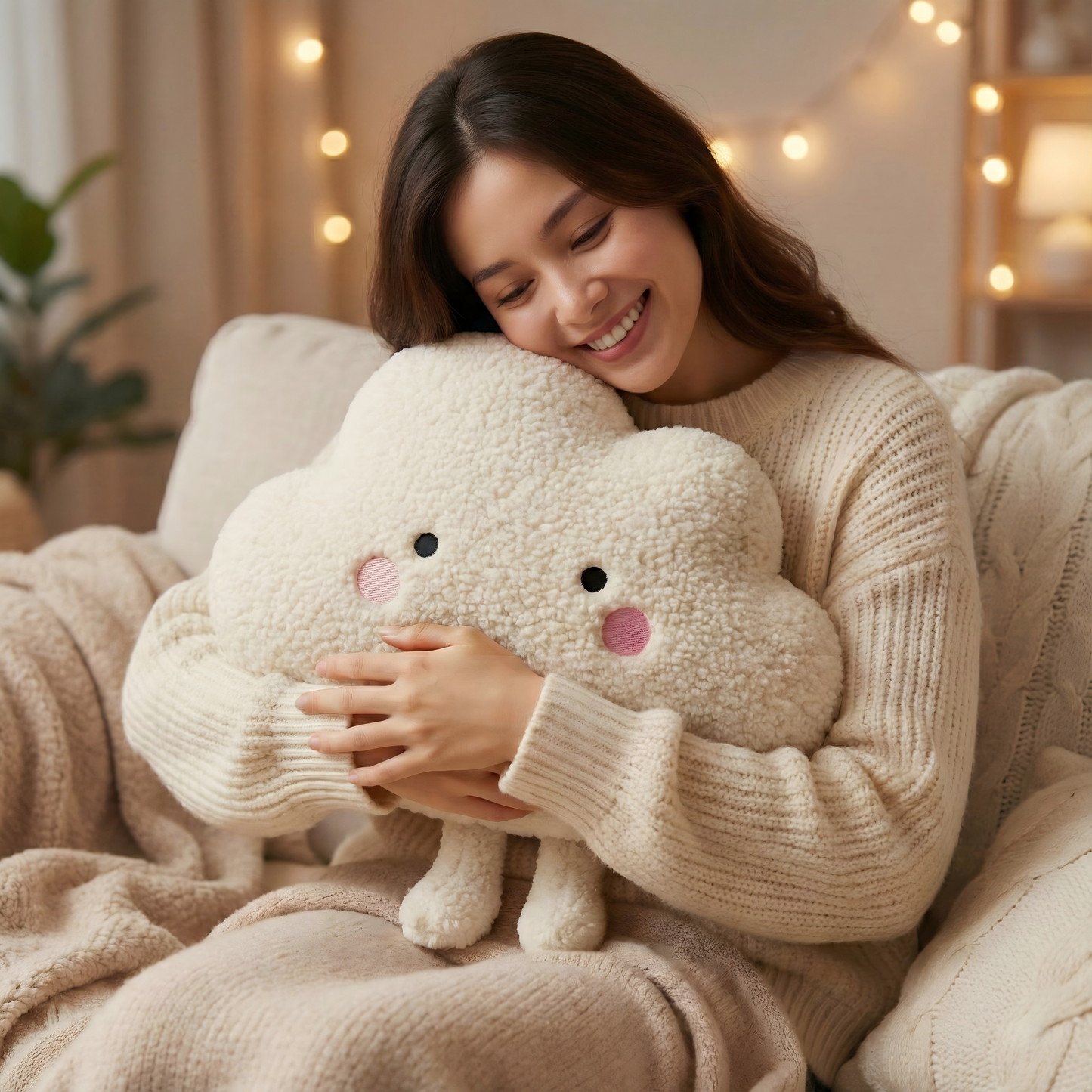 Happy Cloud Sherpa Plush Doll