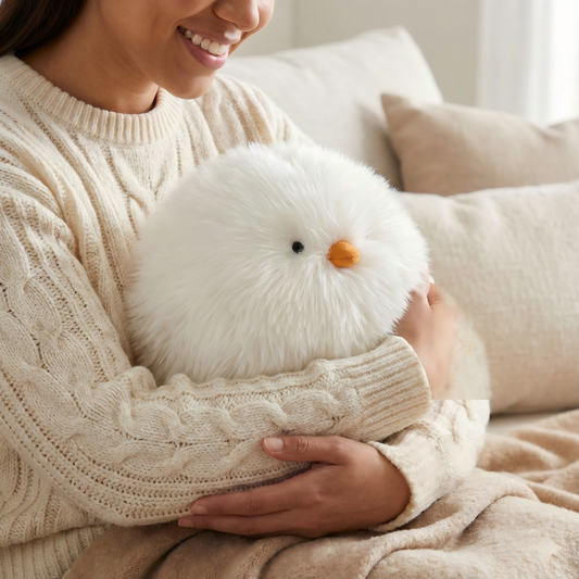 Snowball Fluffy Bird Plush